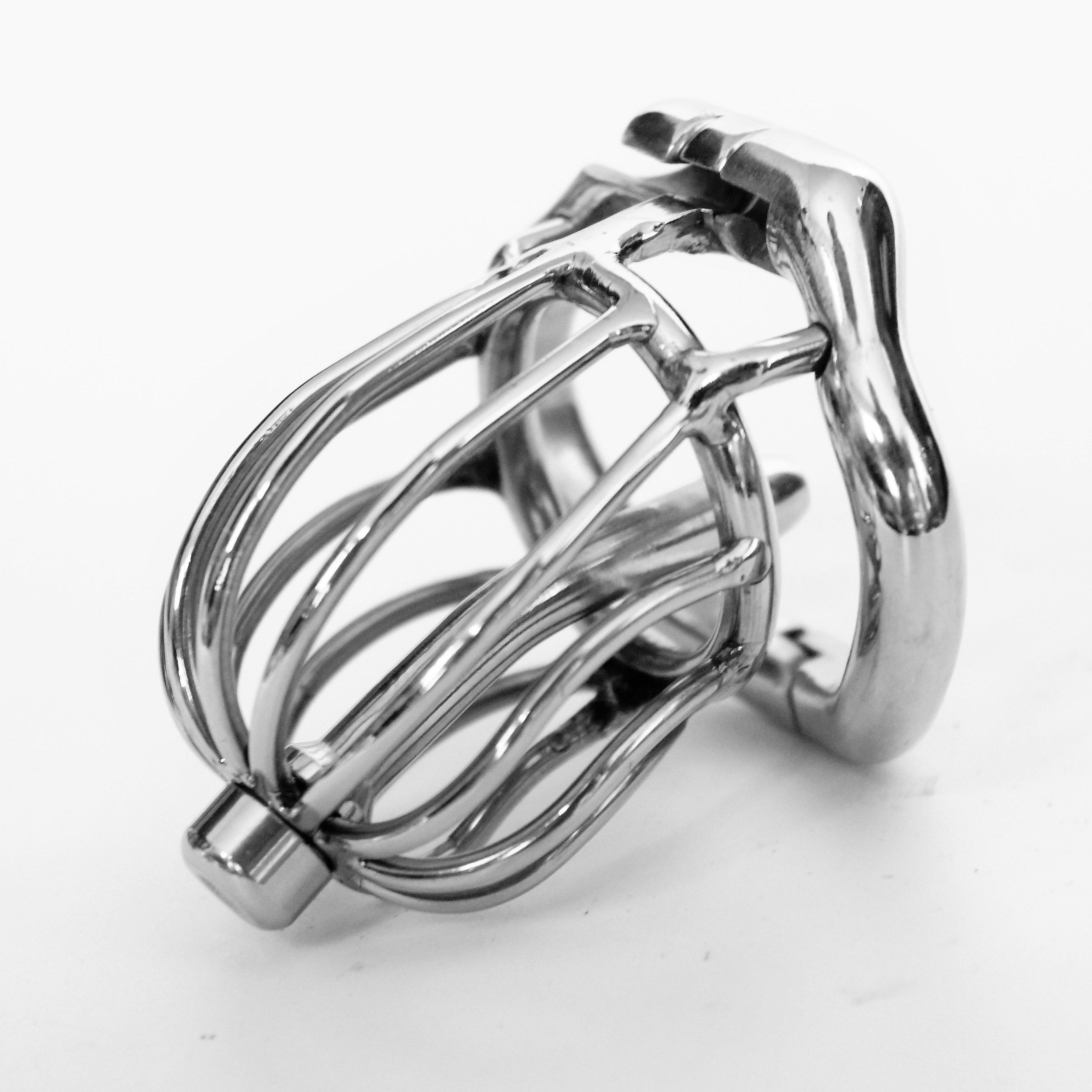 Male Medium Chastity Cage Cambered Metal Tube Stainless Steel Standard male-medium-chastity-cage-cambered-metal-tube-stainless-steel-standard