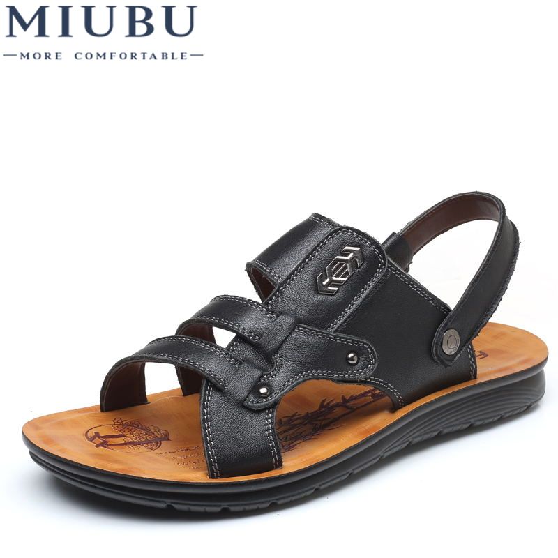 Al Cuero Superior Hombre Calidad Sandalias Masculinas Aire Hombres Verano De Zapatos Playa Libre 2019 Para Miubu Genuino XuTlPwOZki