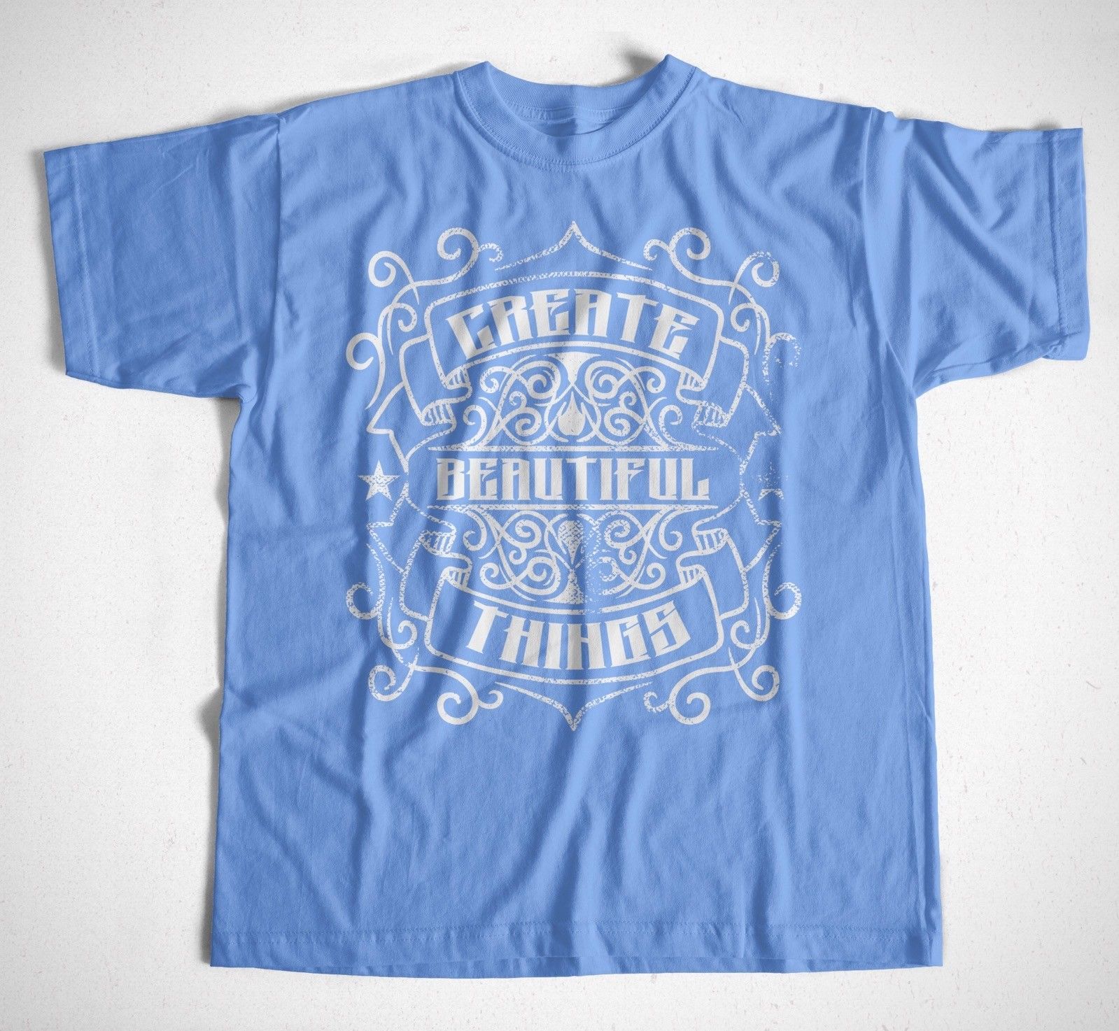 T Shirt Create Beautiful Things Schwarz Letter Urlaub Erinnerungen Sprüche