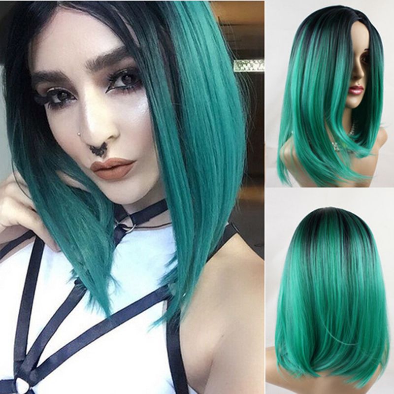 Z F Straight Bob Haircuts Wigs Heat Resistant Synthetic Hair Wig African American Women Wig New Hair For Women Wig Natural Hair Nylon Wig From
