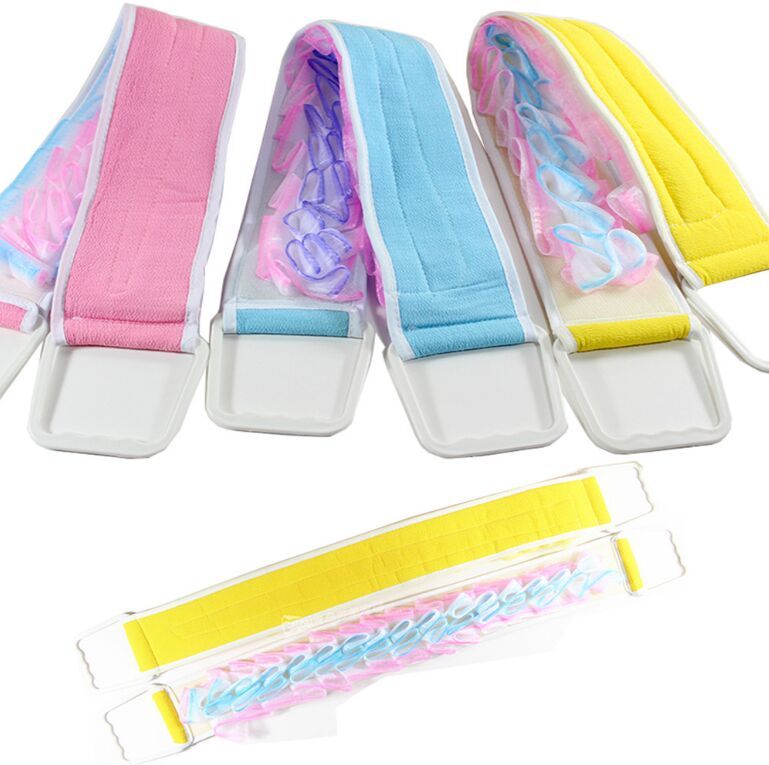 Scrub Bath Hot Brush Body New Exfoliating Scrubber Shower Sponge Spa Back Strap