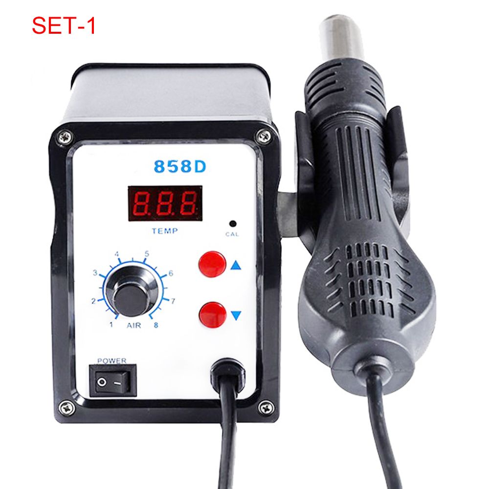 2020 858D Rework Solder Station Heat Gun 220V 700W EU Plug Electric