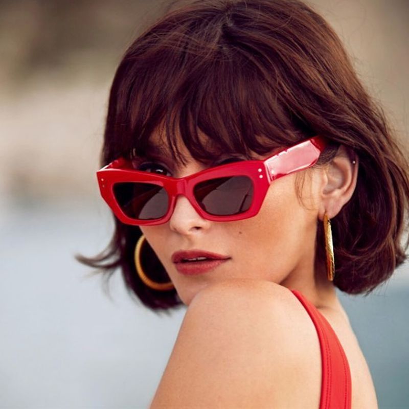 royal girl cat eye sunglasses women 2018 brand designer black red