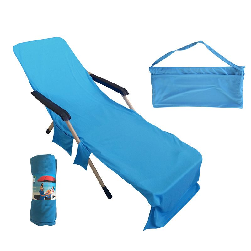 Magic Microfiber Cool Beach Chair Towel Lounge Cover Blanket Portable With Strap Towels Double Layer Thick 75 210cm