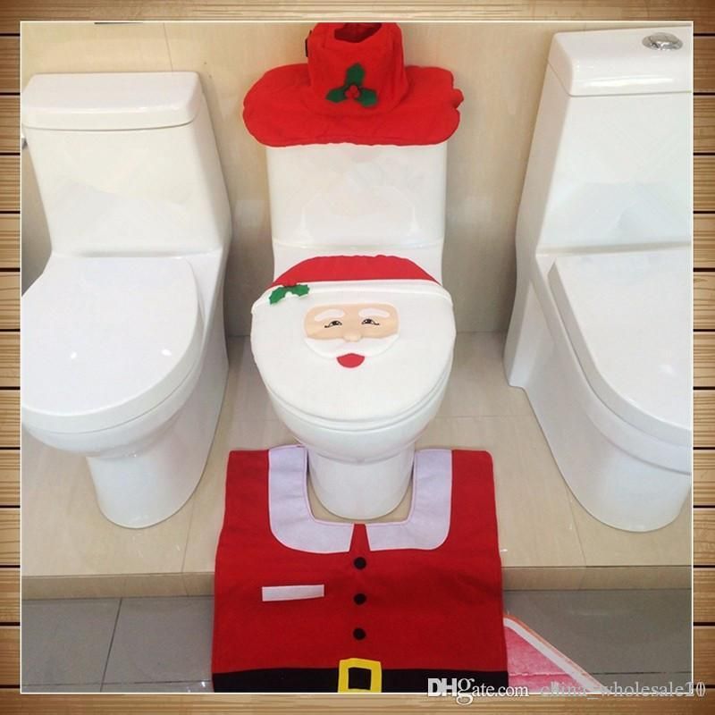 2018 New Year Home Decorations Bathroom Toilet Seat Cover 2018 New Year Home Decorations Bathroom Toilet Seat Cover Sets Generic Happy Santa And Rug Set From Free Life03 6 2 Dhgate