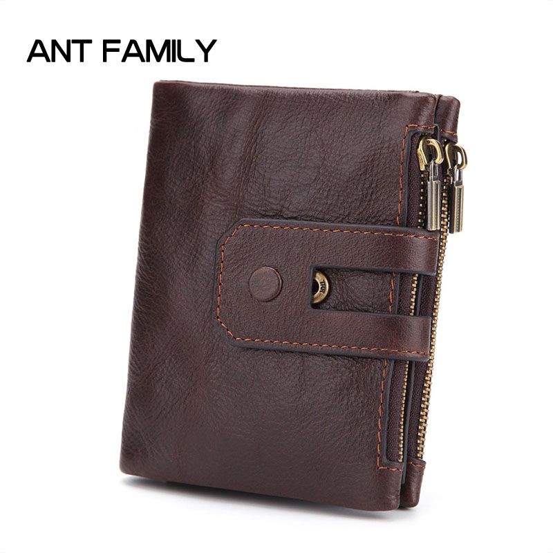 Genuine Leather Small Mens Designer Wallets 2019 New Mens Wallet Zipper&Hasp Male Short Coin ...
