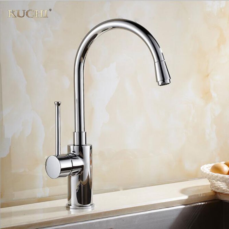 Kuchi 8071 Kitchen Faucet European Style Classic Rotatable Sink Cold Hot Water
