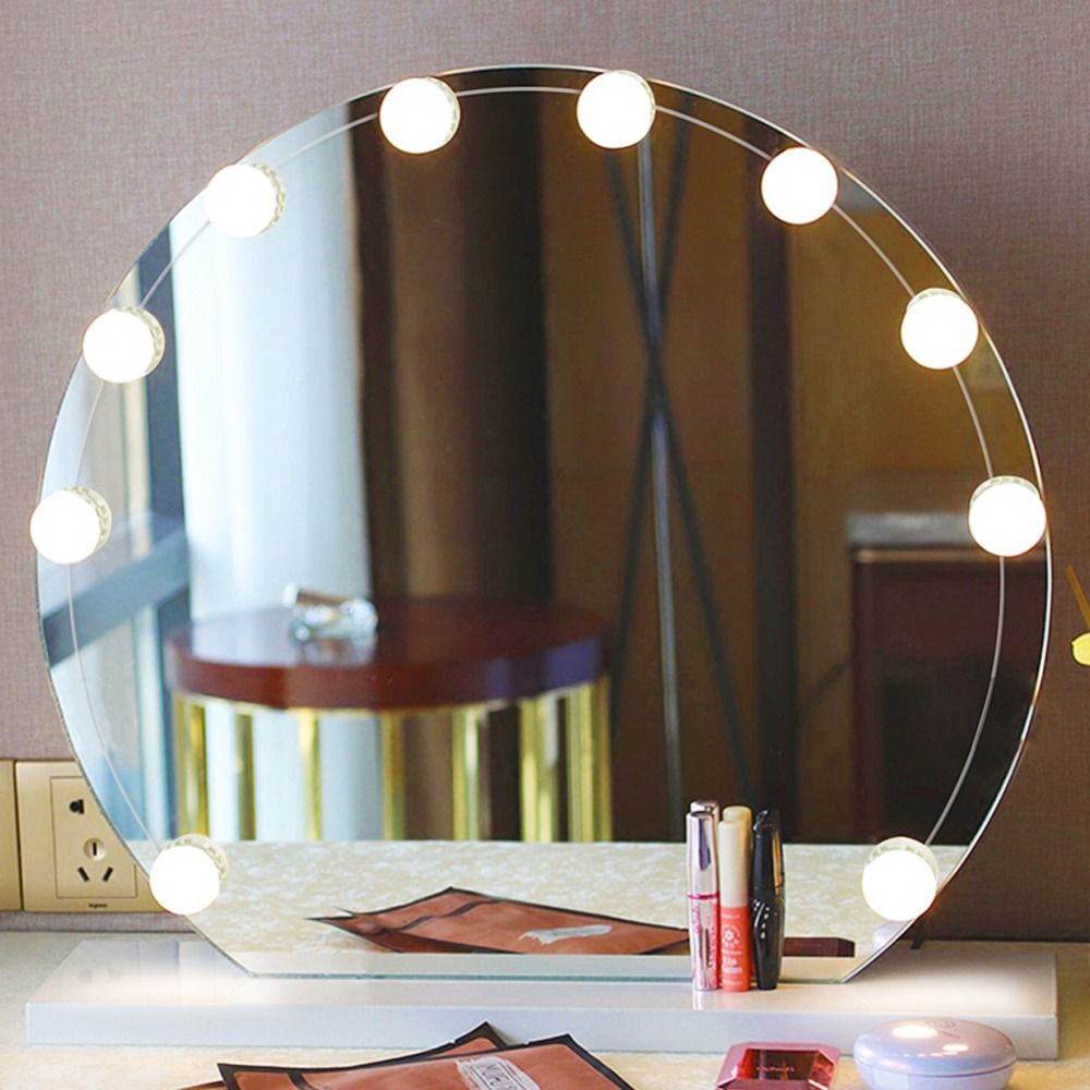 Accessoire Lumière Kit Led Miroir Lampe Hollywood Ampoule Vanity Maquillage Lentille Commode 1012 De Style Froide Phare Mirror N0PXwnOk8