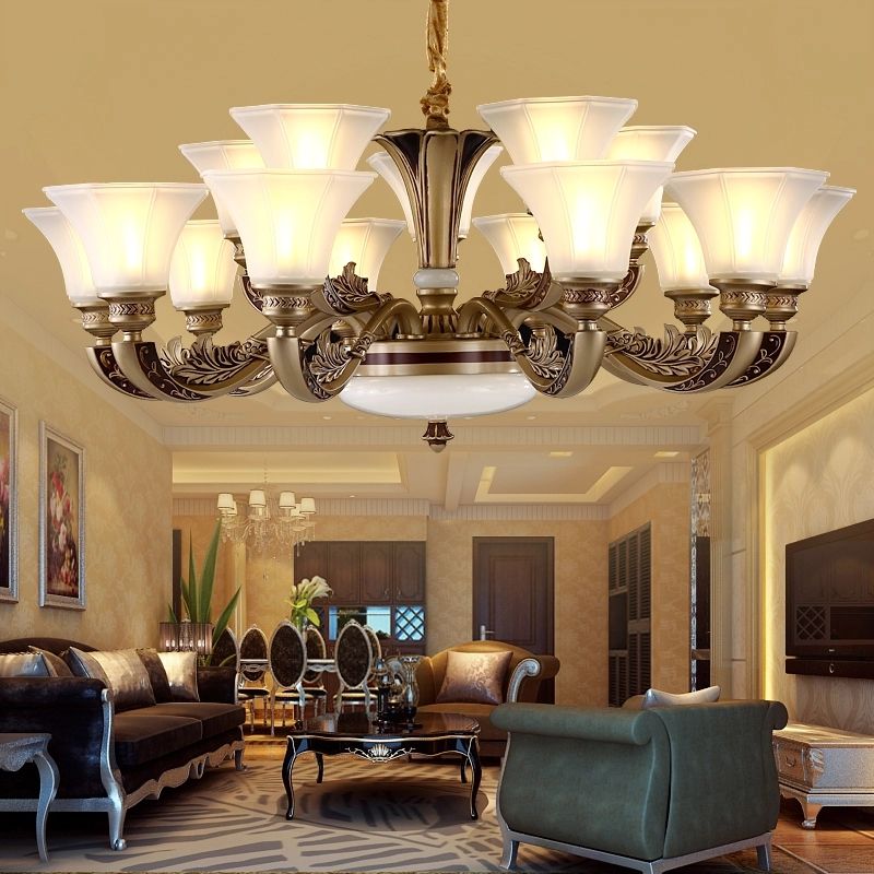 Chandelier Zinc Alloy Living Room Chandeliers Ancient Modern Bulb Chandelier Zinc Alloy Living Room Chandeliers Ancient Modern Bulb Restaurant Bedroom Lamps Hotel Large Pendant Hanging Lamp