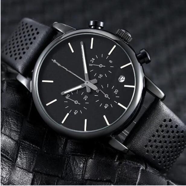 Limited Edition High Quality 6 Needles 41mm Leather Band Dial