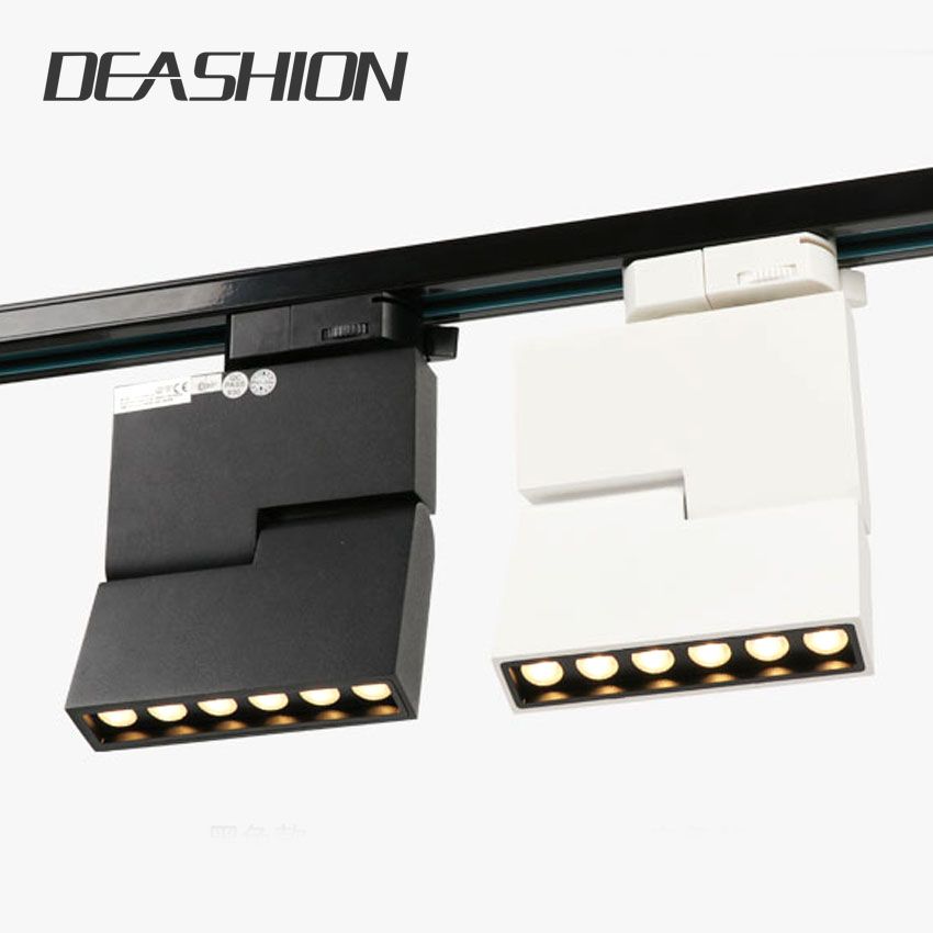 Black White Shell 6w Cree Led Track Lights 2 3 Phase Circuit 30 Black White Shell 6w Cree Led Track Lights 2 3 Phase Circuit 30 Angle Warm Natural Cool Ceiling Spot Lamp For Kitchen