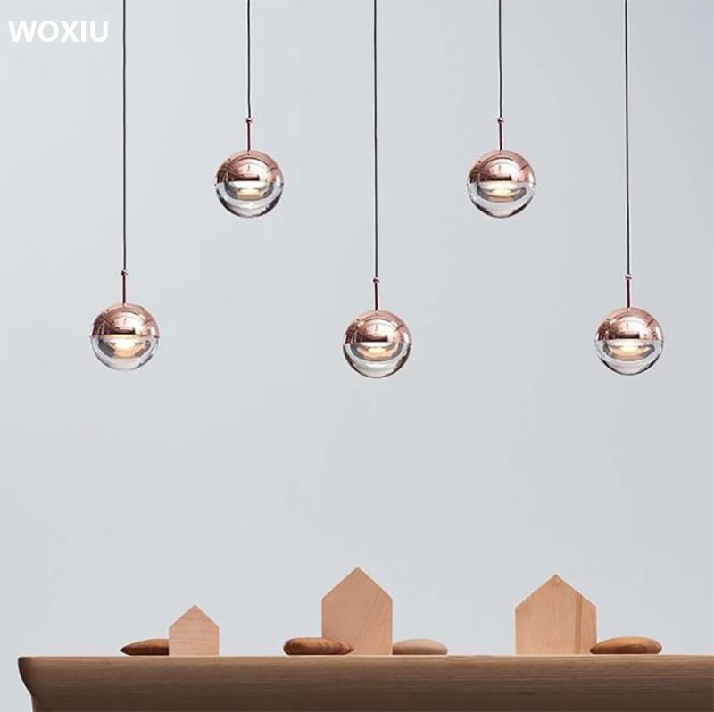 Woxiu Nordic Postmodern Light Luxury Creativity Ball Chandelier Bedroom Bedside Small Restaurant Bar Counter Cafe Lights Woxiu Nordic Postmodern Light Luxury Creativity Ball Chandelier Bedroom Bedside Small Restaurant Bar Counter Cafe Lights Bronze Pendant Lighting