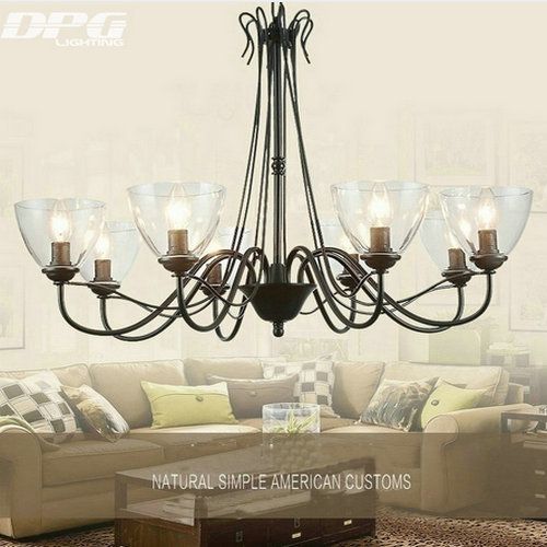 Modern Art Deco Led Black Iron Chandeliers Lights Fixtures With Modern Art Deco Led Black Iron Chandeliers Lights Fixtures With Glass Lampshade For The Living Room Bedroom Kitchen Chandelier Lighting