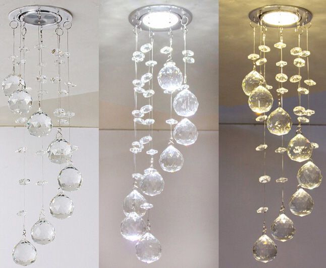 Plafoniere Da Soffitto In Cristallo : Acquista breve mini plafoniera di cristallo k