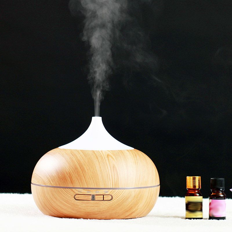 400ml Wood Grain Humidifier Wooden Air Humidifier Ultrasonic Humidifier Aroma Essential Oil