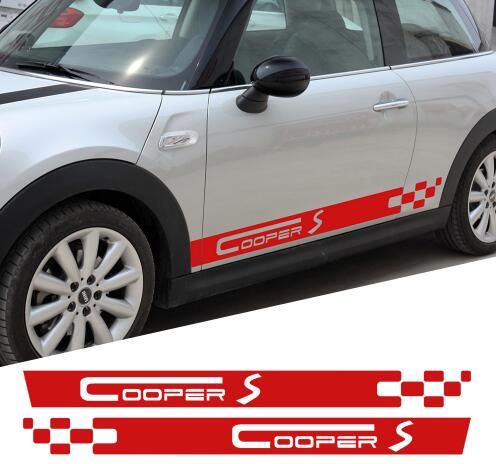 Acquista Coppia Di Adesivi Porta Laterali Mini Cooper S Racing