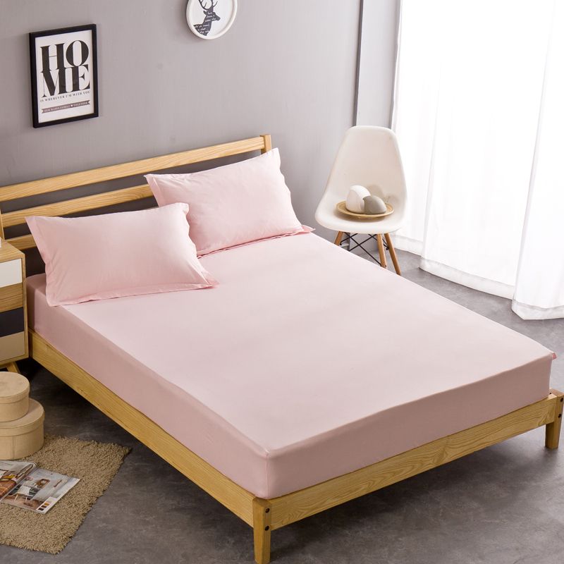 Pink100 Cotton Fitted Sheet Bed Cover Pillowcase Twin Full Queen Pink100 Cotton Fitted Sheet Bed Cover Pillowcase Twin Full Queen Size Mattress Covers Bedding Bedspread Set Pink Chenille Jacquard