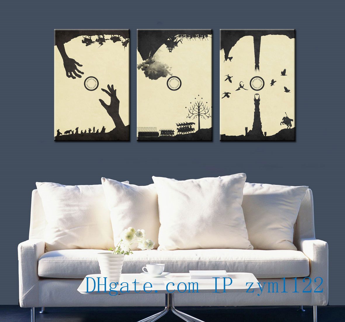 Wall Art 5 Panel Painting Lord Of The Rings Modern Home Decor
