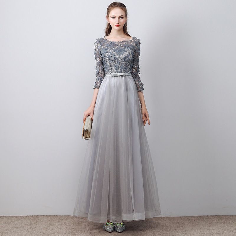 grey special occasion dresses