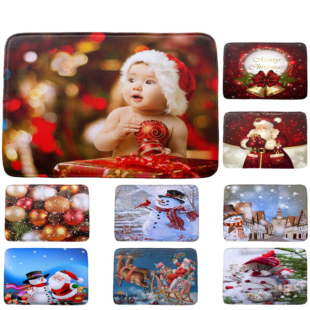 2018 Fashion Design Merry Christmas Hd Printed Polyester Non Slip Bath Mat Absorbent Multicolor Carpet Home Decor Enfeite De Natal Gh From Vicki98