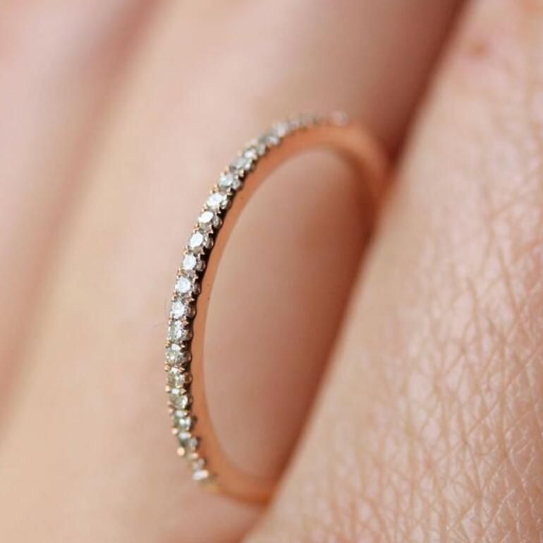 Designer Jewelry Round Rings For Women Rose Gold Color Crystal