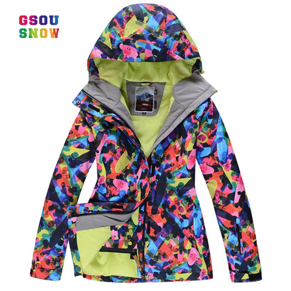 GSOU SNOW Ski Jacken Frauen Winter Stil Damen Professionelle Snowboard Jacke Wärme Verdicken Wasserdichte Atmungsaktive Mode GSOU SNOW Ski Jacken Frauen Winter Stil Damen Professionelle Snowboard Jacke Wärme Verdicken Wasserdichte Atmungsaktive Mode