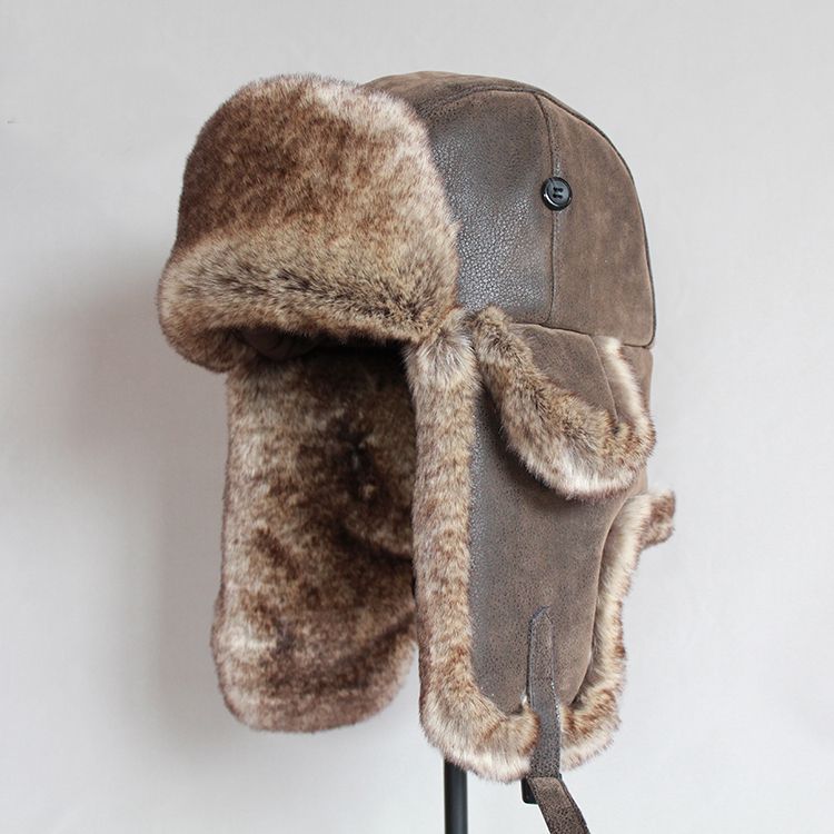 MensHombre Pu Leather Faux Fur Thick 