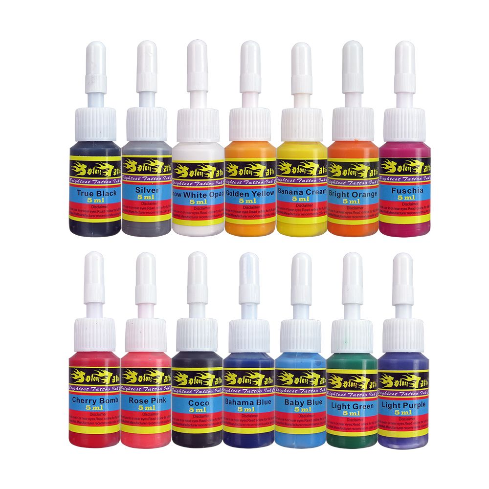 Tattoo Ink Colors >> Solong Tattoo 14 Basic Colors Tattoo Inks Set Pigment Kit 1 6oz For Tattoo Ink Colors >> Solong Tattoo 14 Basic Colors Tattoo Inks Set Pigment Kit 1 6oz For