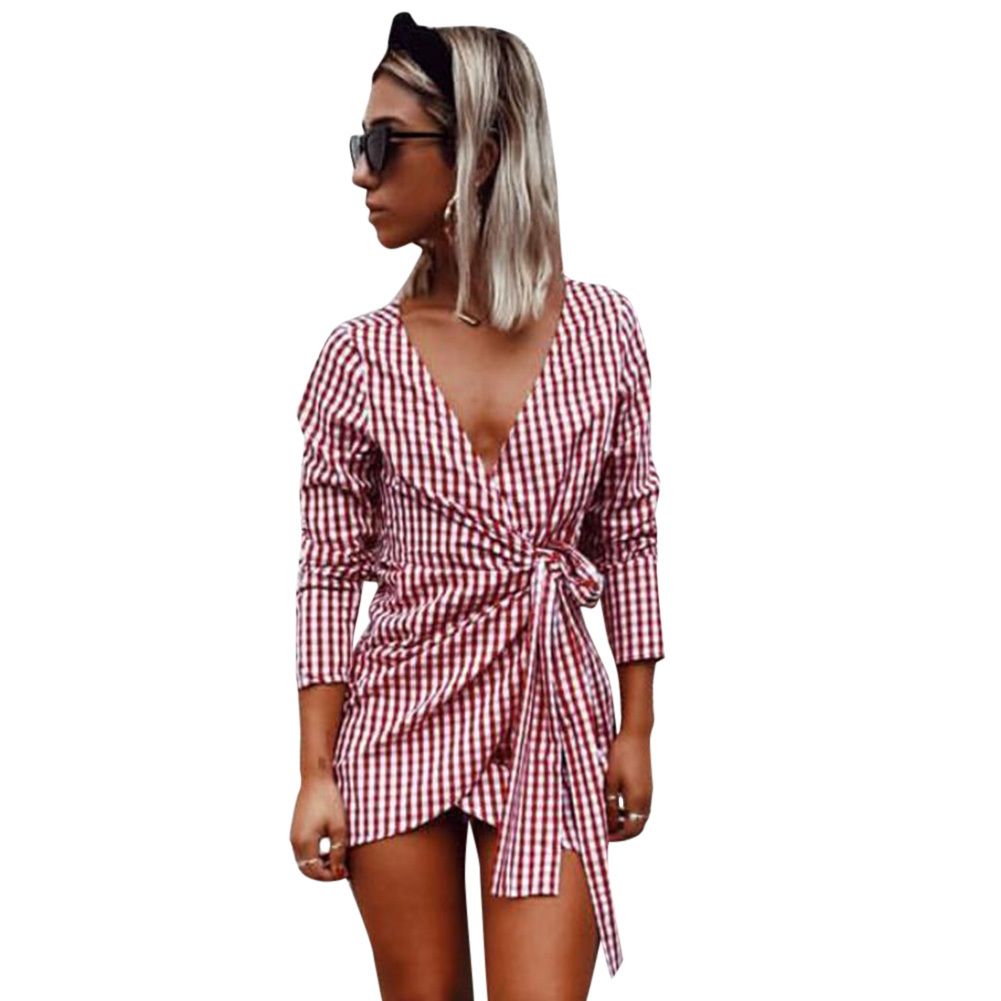 Hombro V Cuello Verano Fuera Del A Rojo Compre Blanco Vestido xrQhtdCs