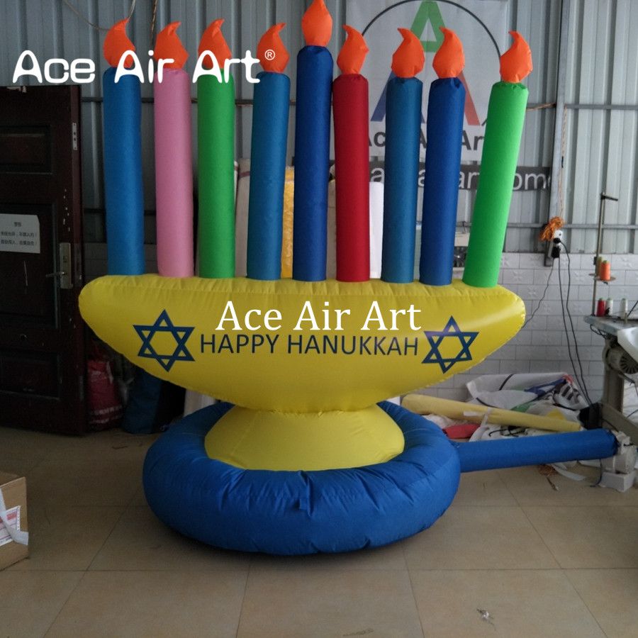 2019 Air Blown Hanukkah Inflatable Menorah,Inflatable Candles For