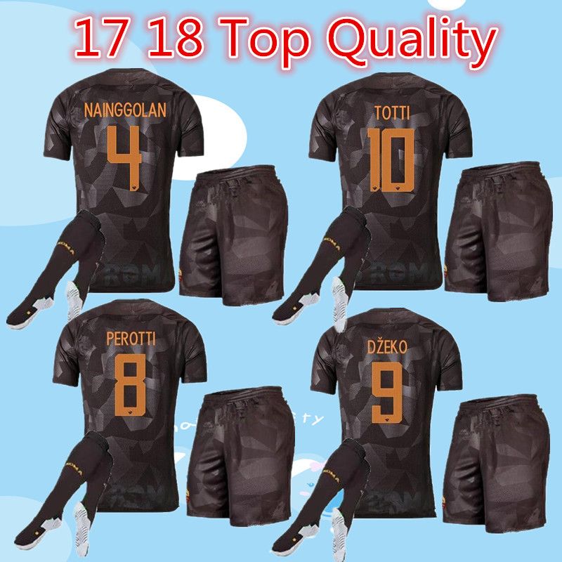 2018 2017 2018 Rome Third Soccer Jerseys Totti Dzeko Nainggolan Futbol