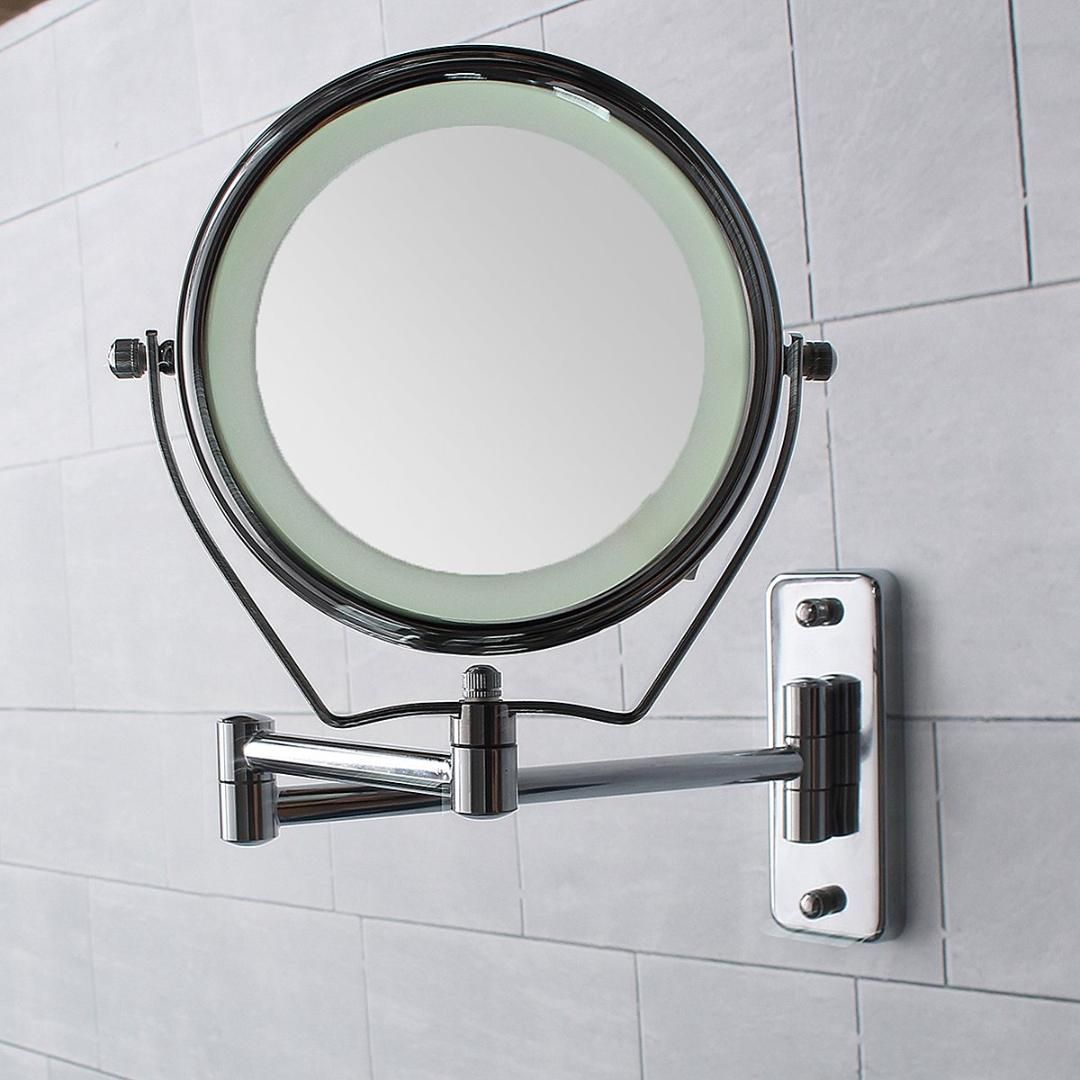 6 Inch Double Side Led Illuminated Magnifying Bathroom Shaving 6 Inch Double Side Led Illuminated Magnifying Bathroom Shaving Shower Mirrors 7x Makeup Cosmetic Mirror Wall Mounted With Light
