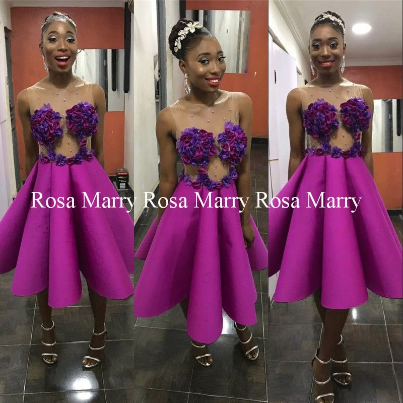 Short Purple Prom Dresses 2018