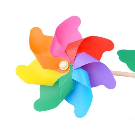 colorful windmill plastic windmill kids gift toys outdoor hand