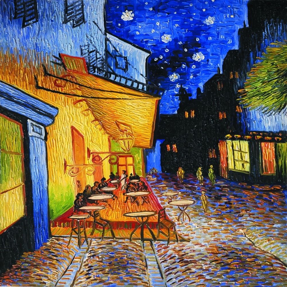2019 Cafe Terrace At Night By Vincent Van Gogh Wall Canvas Prints Oil