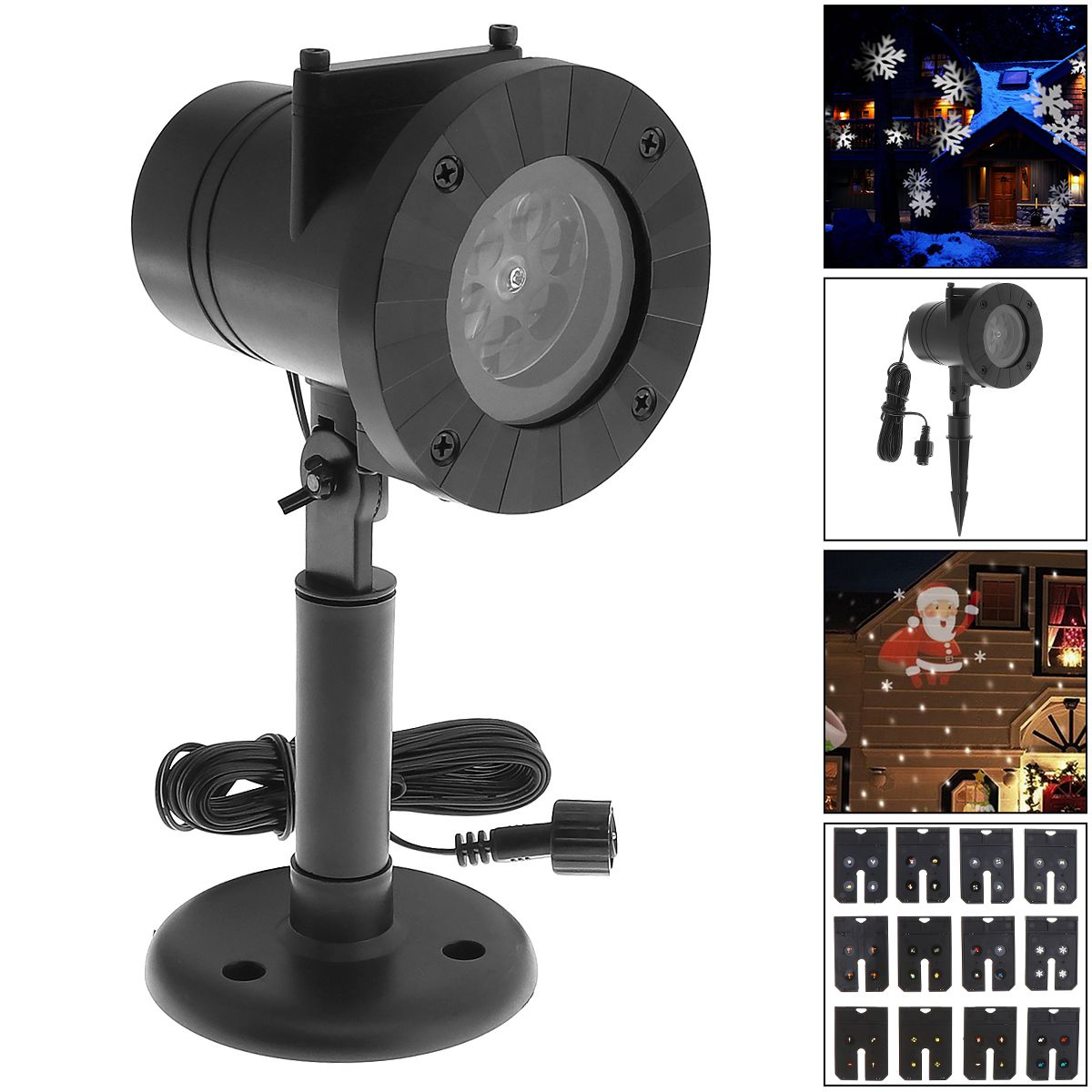 holiday decoration waterproof outdoor led stage lights with 12 types slide on lights