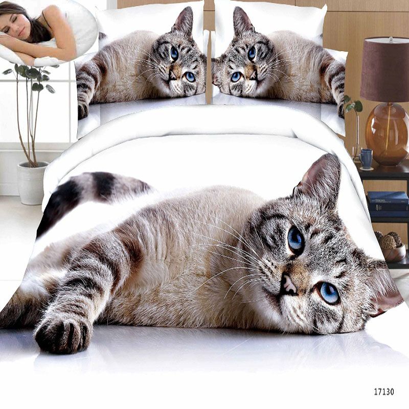Home Textile Bedroom Furniture King Size Polyester Bedding Set 3D Print