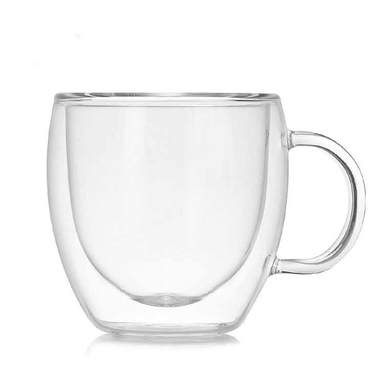 2021 150ml Heat Resistance Double Wall Glass Cup With The Handle Coffee
