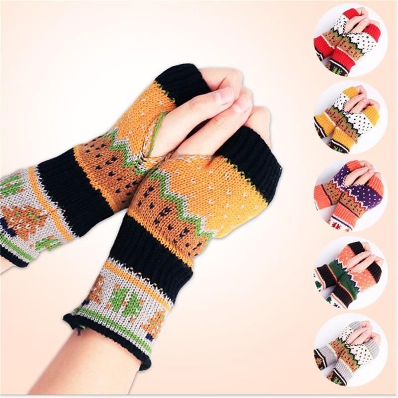2018 christmas fingerless glove women fashion accessories wool yarn 2018 christmas fingerless glove women fashion accessories wool yarn knitted mittens warmer winter deer elk pattern print adult gloves 4 5xq bb from sd005