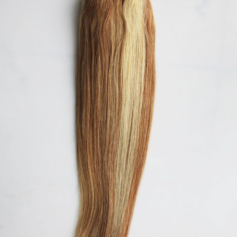 Color P10 613 Machine Made Human Hair Weaves Brazilian Straight