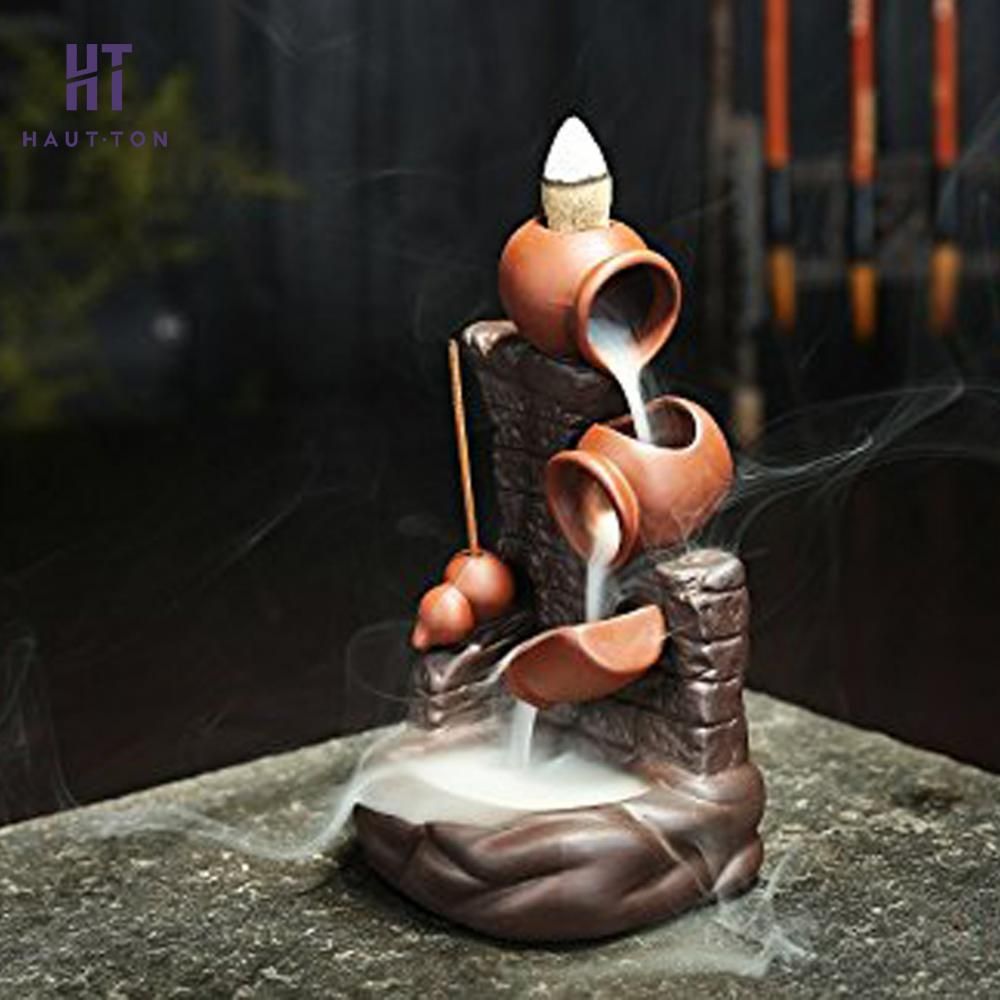 2019 Purple Sand Smoke Backflow Incense Burner Pot By Pot Wall Censer