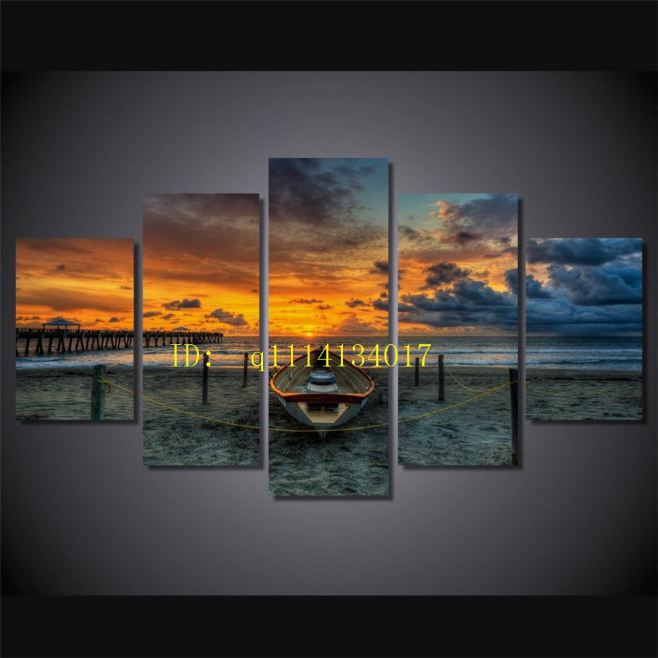 2018 sunset amazing sea clouds nature canvas prints wall art oil