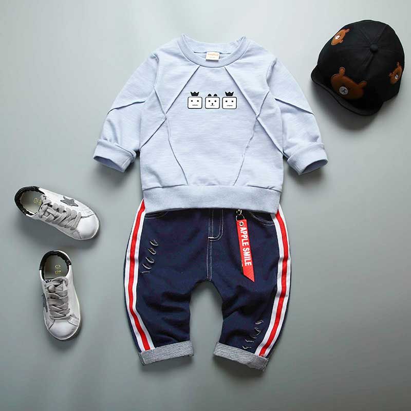 2021 Autumn Kids Casual Sport Suits Baby Boy Sport Suit Kids Cotton Clothing Wear Children