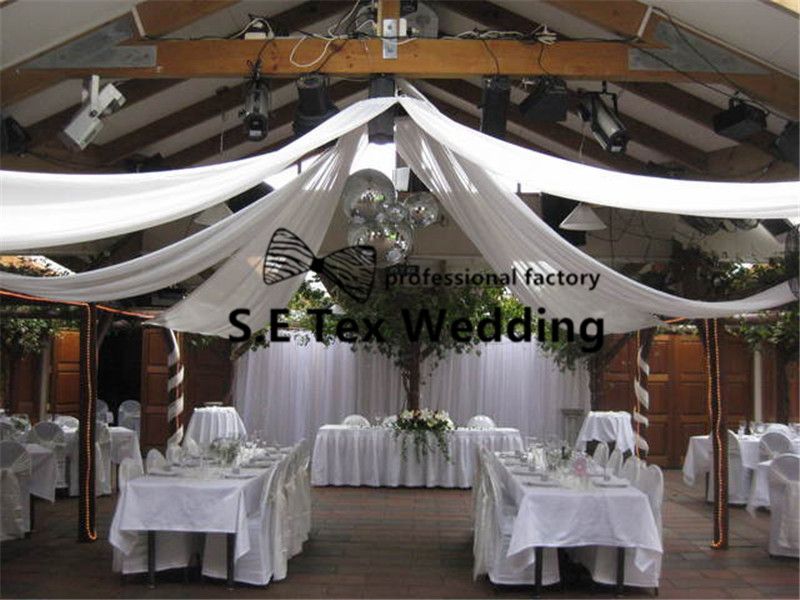 2019 White Luxury Wedding Roof Drape Fabric Canopy Drapery Decoration For Wedding Event From Kingxuntexs 97 27 Dhgate Com