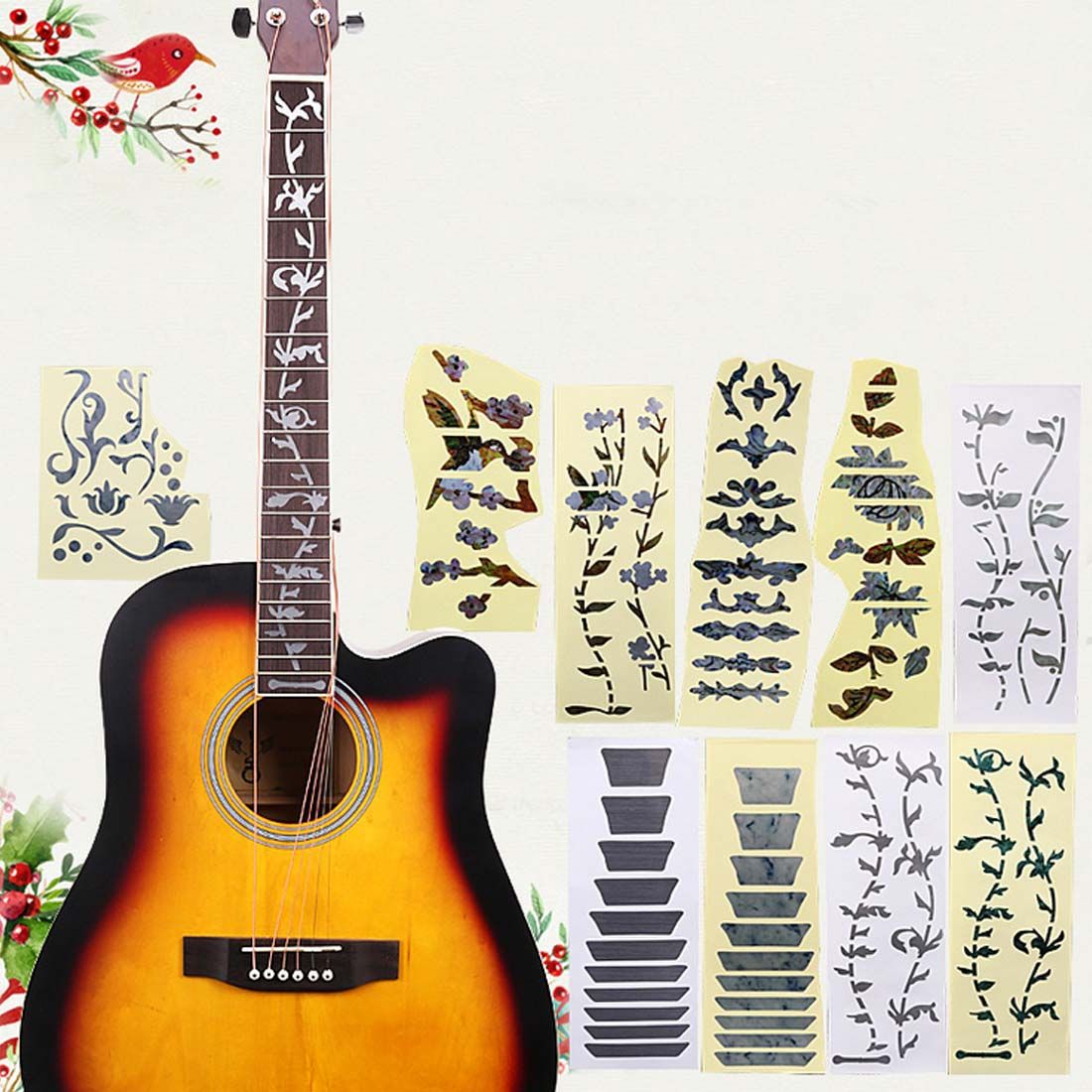 2019 High Quality Acoustic Electric Guitar Stickers Bass Inlay Decal