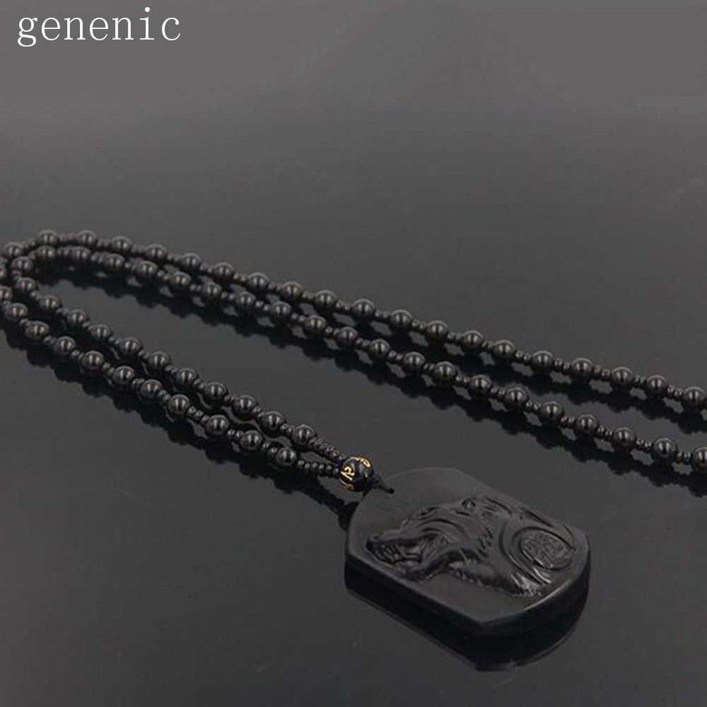 2019 2018natural Handwork Carved Black Obsidian Wolf Head Pendant 2019 2018natural Handwork Carved Black Obsidian Wolf Head Pendant With Beads Necklace From Herbertw 24 79 Dhgate Com