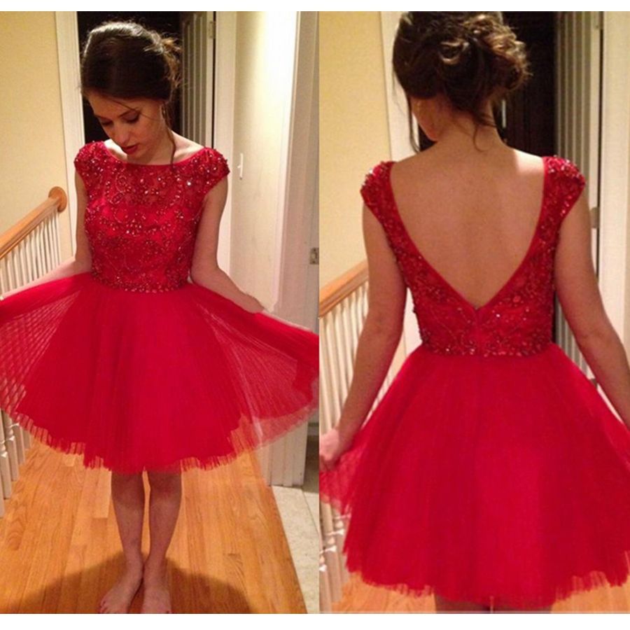 vestidos de formatura curto vermelho