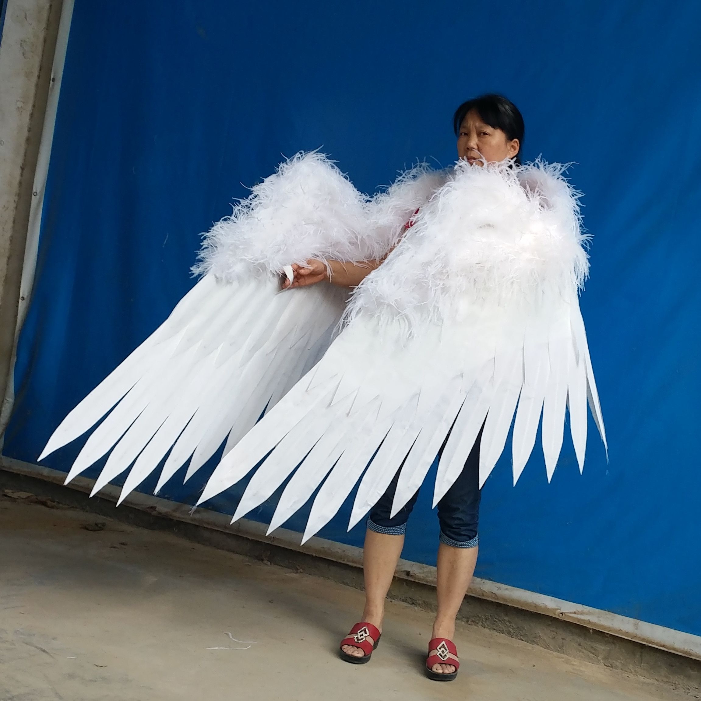 Halloween Angel Wings 3D Cosplay Dress Up Ali per bambini e costume per adulti Puntelli Accessori per feste Bianco nero 