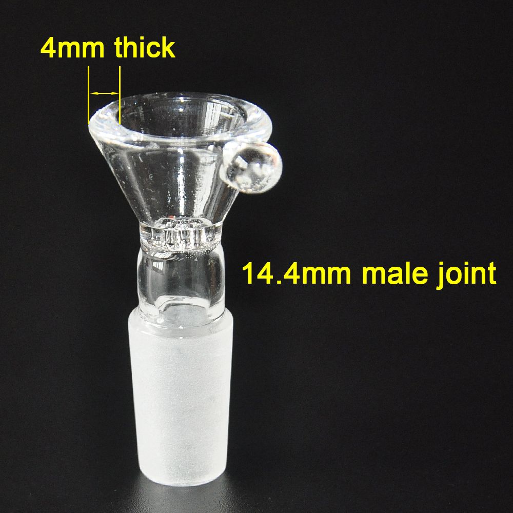 High Quality Glass Bowl for Water Pipe with 14.4mm Male Joint Clear Glass Bowl Glass Bowl Glass