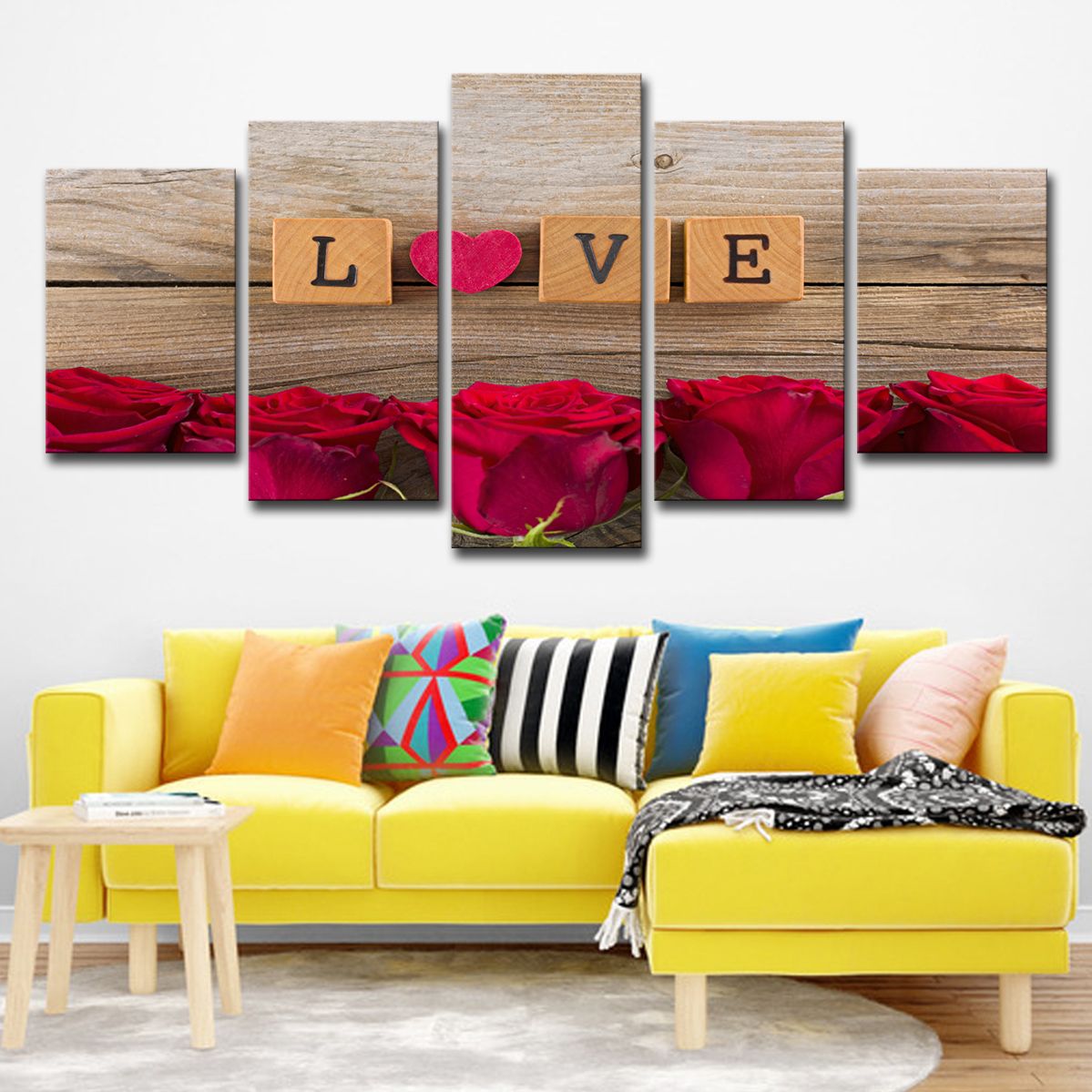 Großhandel Leinwandbilder Wohnzimmer Dekor Wandkunst 5 Stück Liebe ... Großhandel Leinwandbilder Wohnzimmer Dekor Wandkunst 5 Stück Liebe ...